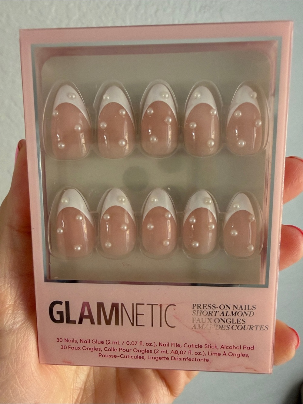 Glamnetic press on nails in french pearl